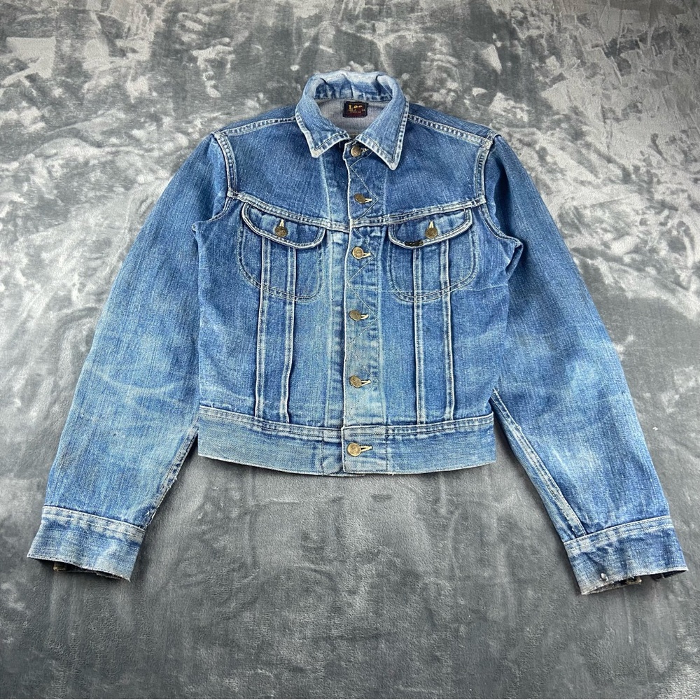 Vintage 50s 101-J Lee Jean Denim Jacket Sanforized 153438 Sz 34 Union Made